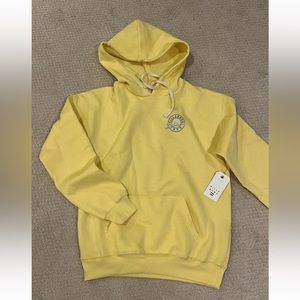 NWT Billabong Womens Way To Go Hoodie Sweatshirt Yellow ☀️